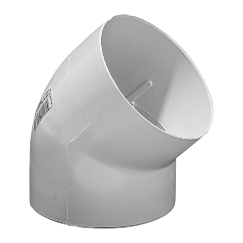 Holman 90mm 45° Female-Female PVC Stormwater Elbow, Off White Pipe Bend