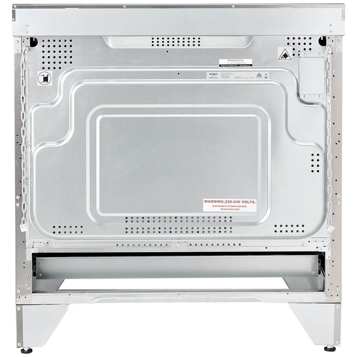 Whirlpool 90cm Induction Freestanding Oven - Inox, 133L, AirFry Function, Pyrolytic Self-Cleaning - WS91I9SPX