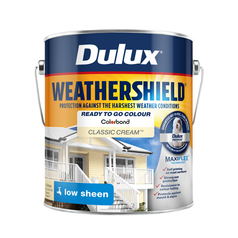 Dulux Weathershield 4L Classic Cream Low Sheen Exterior Paint