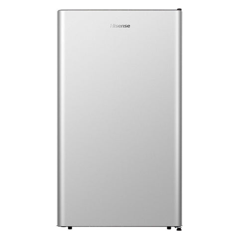 Hisense 124L bar fridge - silver door with black cabinet, Fresh Zone, large crisper, LED light - HRBF126S