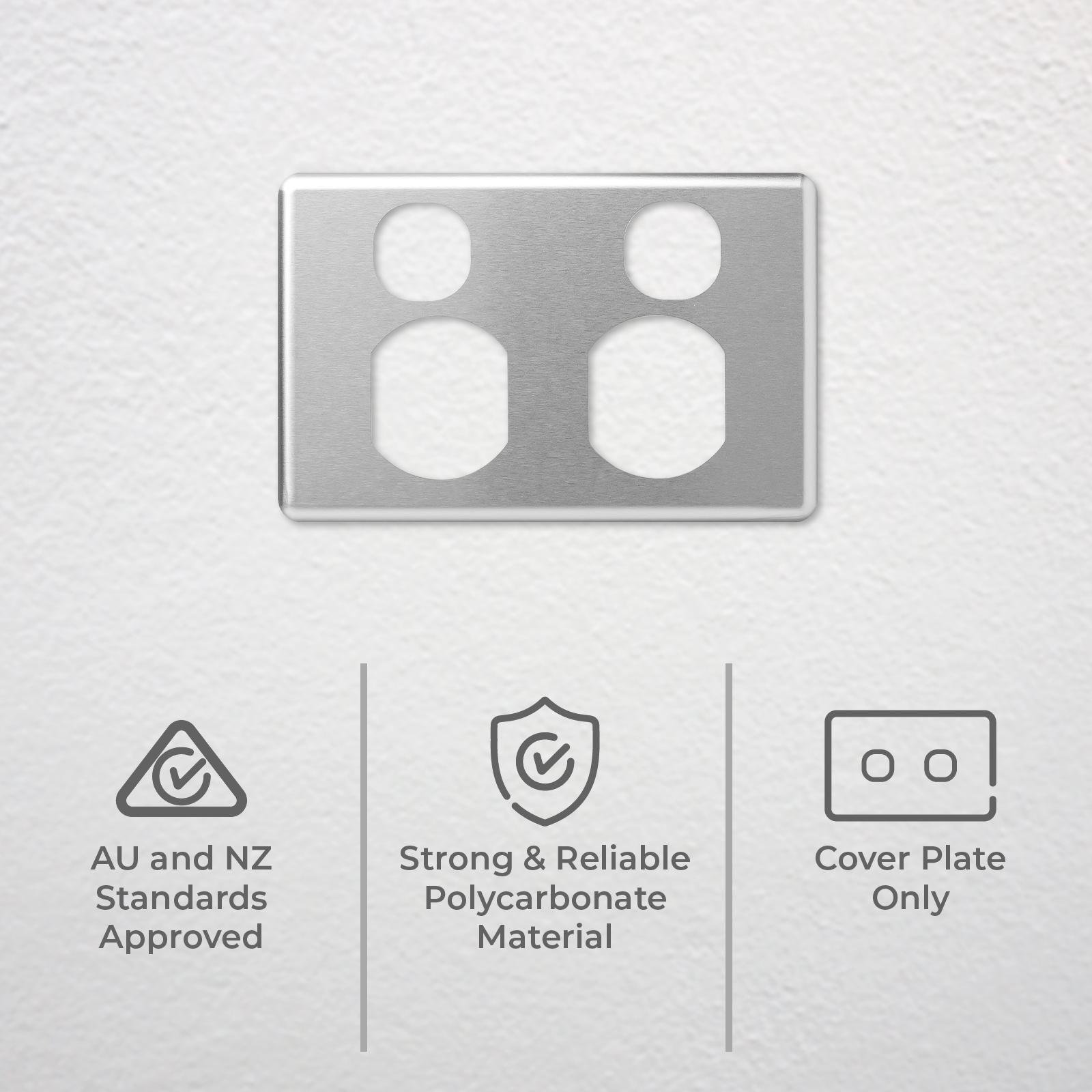 DETA Aluminium Cover 116 x 76mm Silver to Suit 6252B 6254B Series