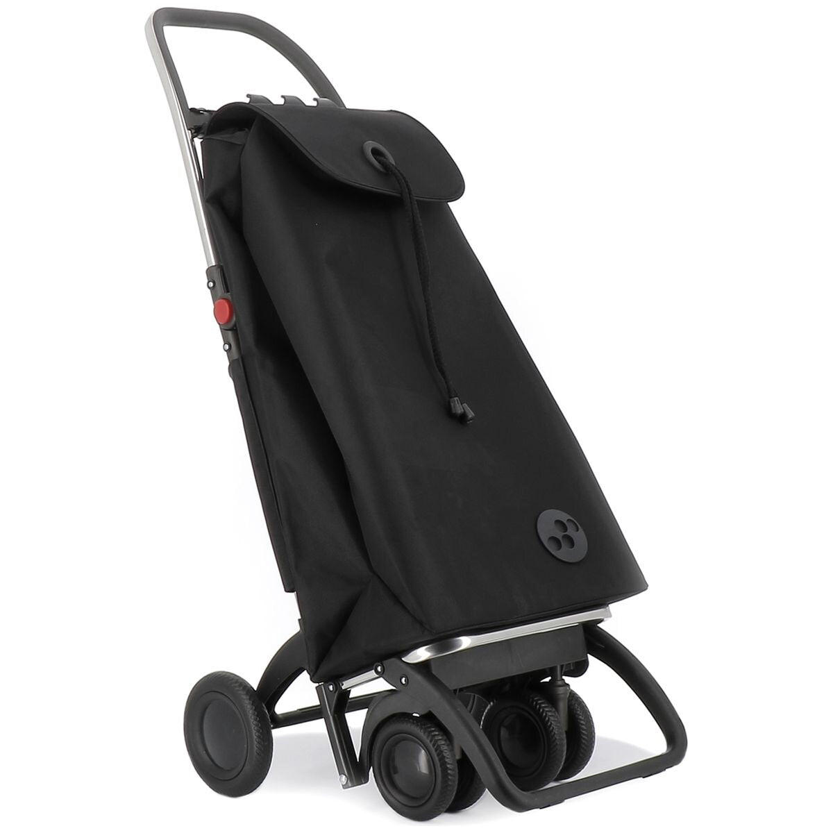Rolser I-Max 4-Wheel Folding Trolley - Multifunctional Hook, Zippered Rear Pocket, Black - R-IMX306-1023