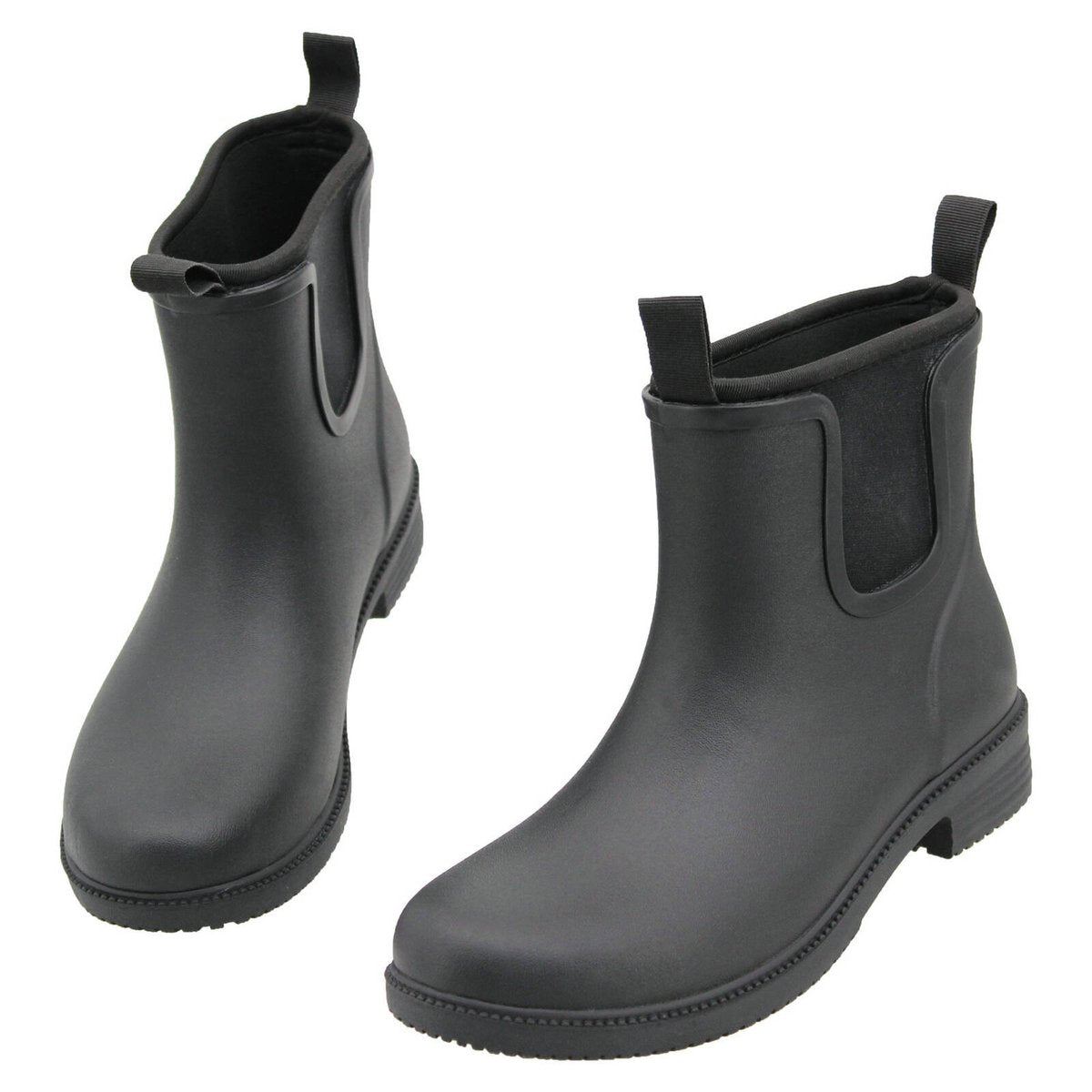 Craftright Black Neoprene Rubber Slip-Resistant Gumboots - Size 8