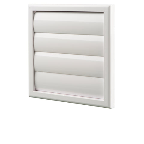Blauberg 125mm White Square Gravity Grille - ABS Plastic Wall Vent
