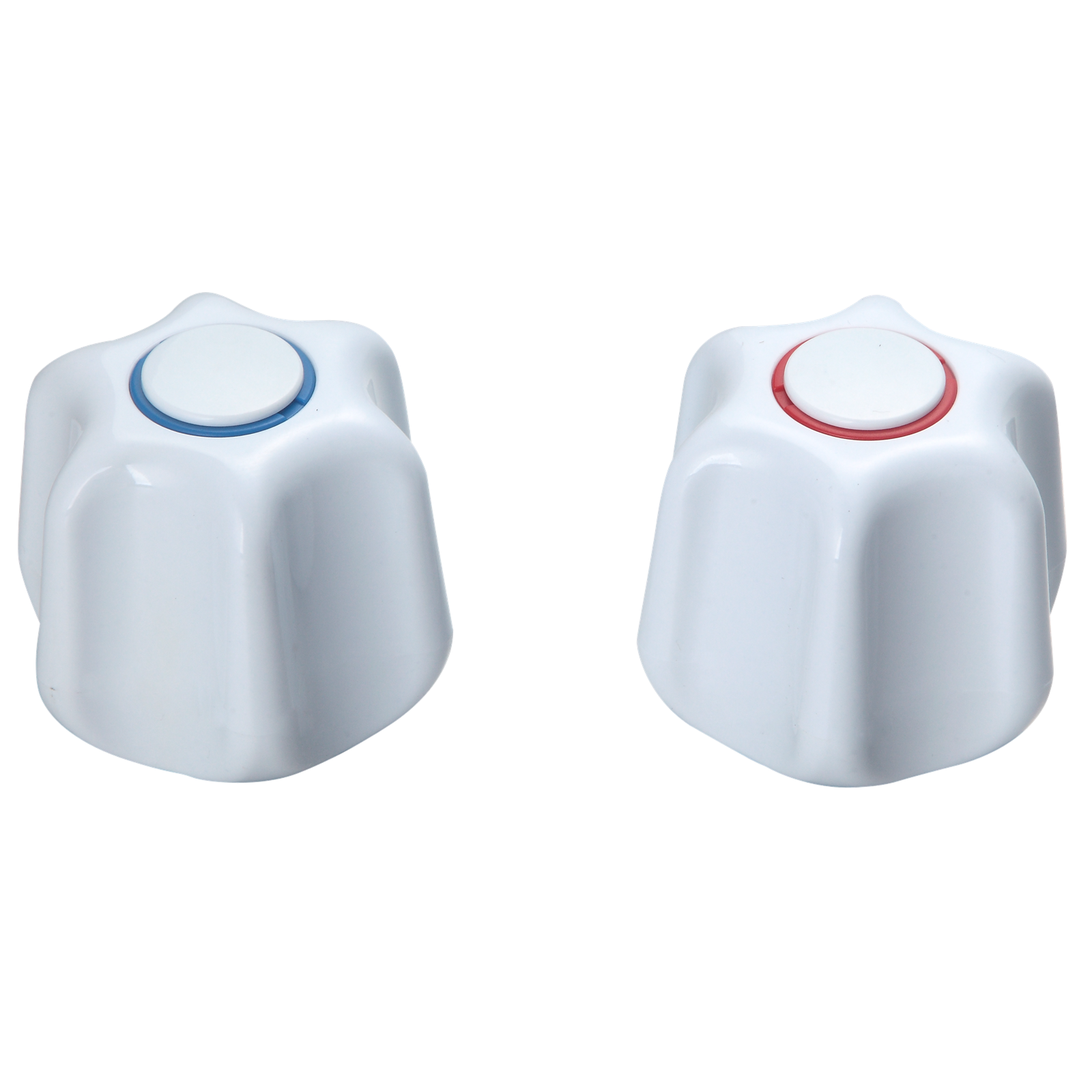 Shaw & Mason White Star Style Tap Handles Pair ABS Plastic Hot and Cold