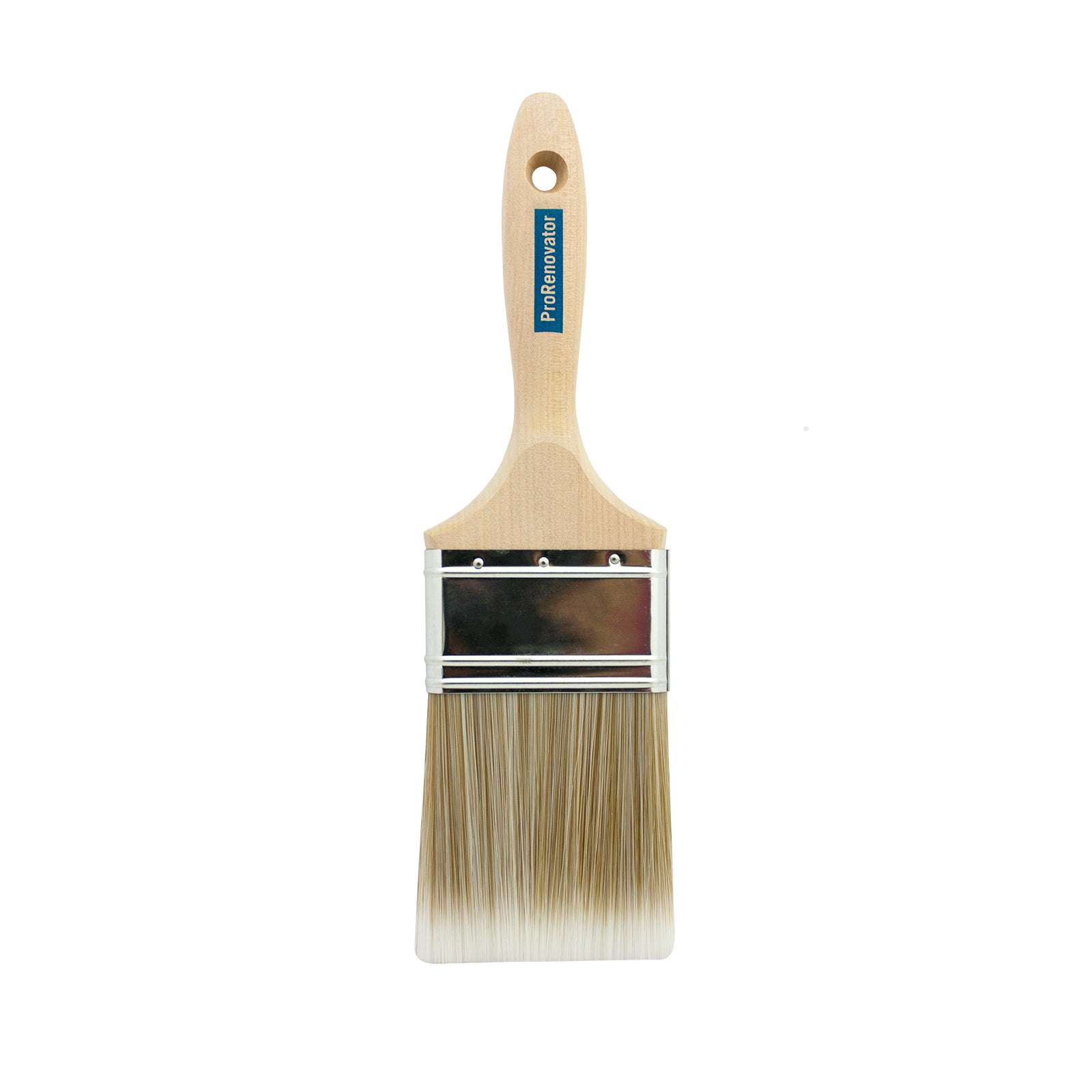 Pro Renovator Wall Paint Brush 75mm Synthetic Filament Raw Timber Handle