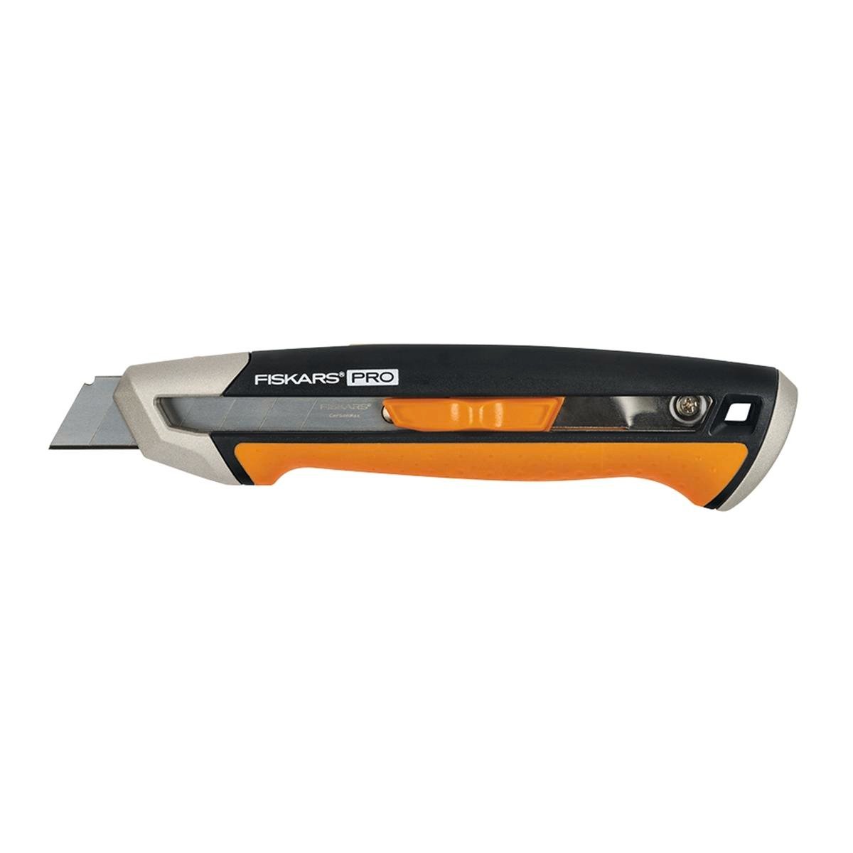 Fiskars 18mm Pro CarbonMax Snap Off Knife Retractable Lockable Blade