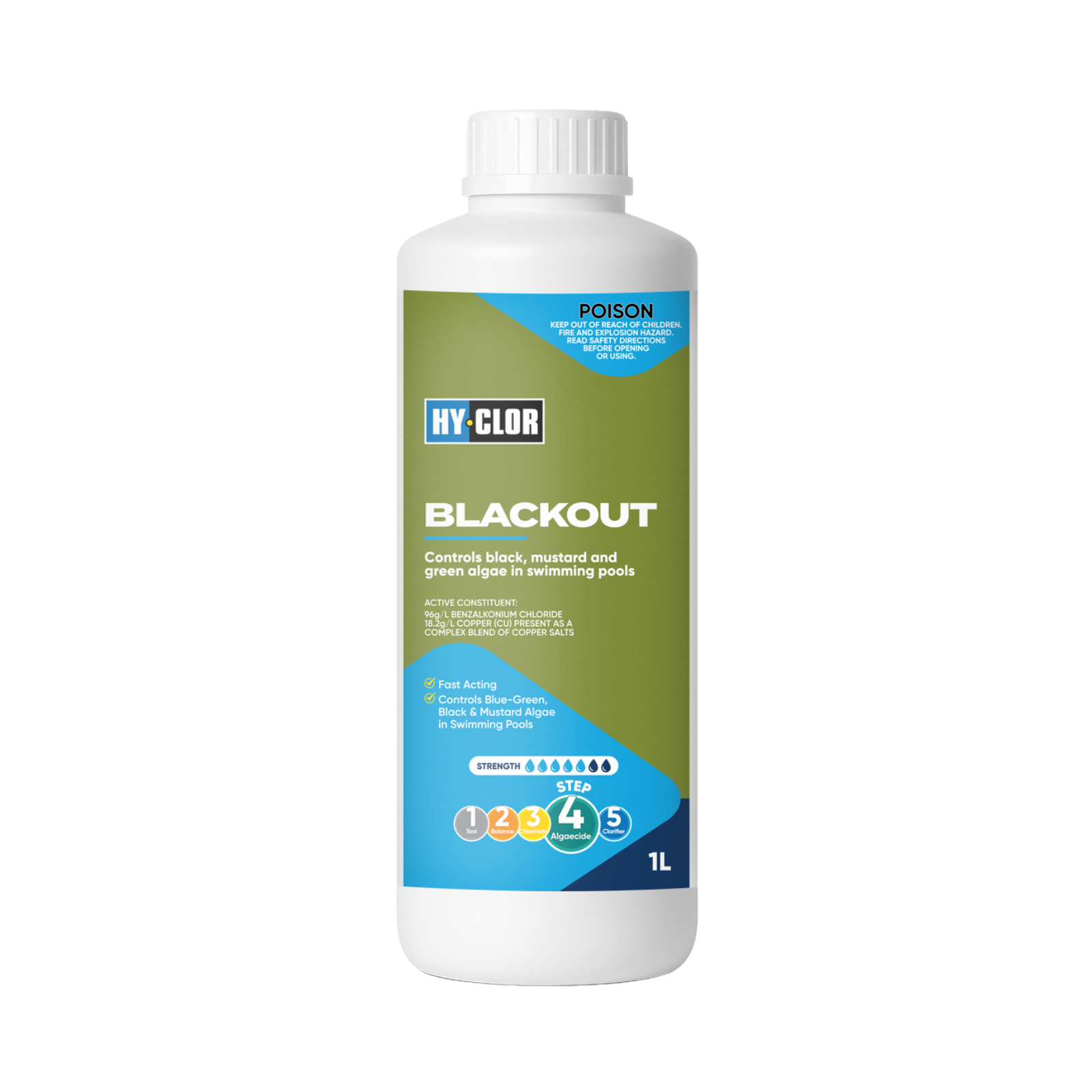 Hy-Clor 1L Pool Blackout Blackspot & Algae Control