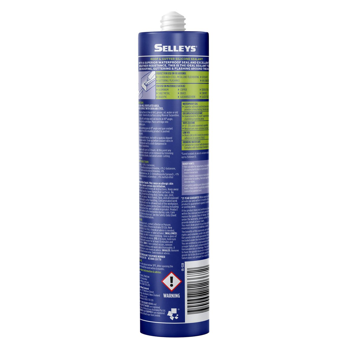 Selleys Roof and Gutter Silicone Sealant Surfmist 300g - Waterproof, UV Resistant Silicone Polymer