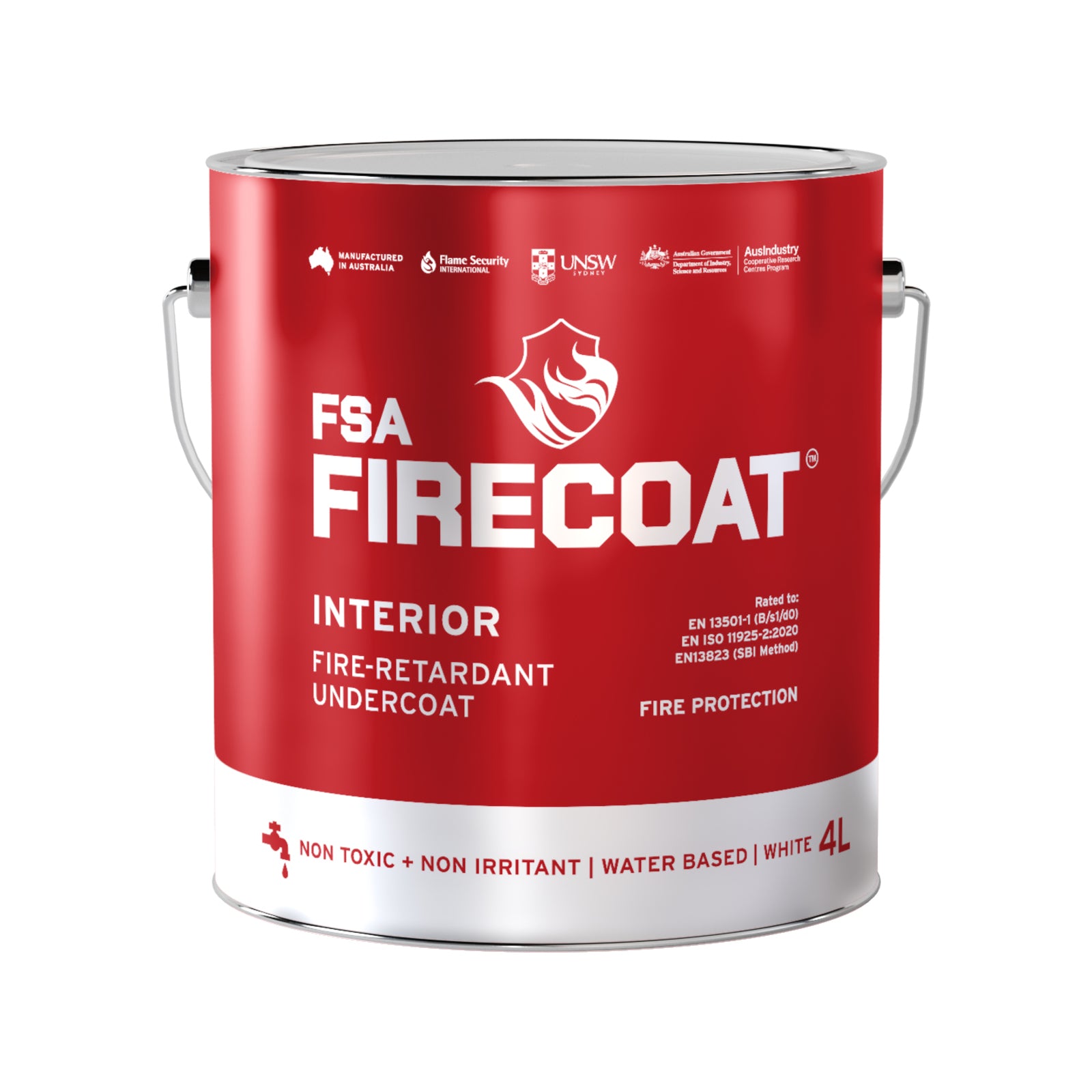 Firecoat 4L White Interior Fire-Retardant Undercoat