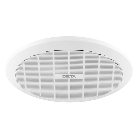 DETA 200mm White Ball Bearing Ceiling Exhaust Fan - 320m3/hr, 28W, DEX200