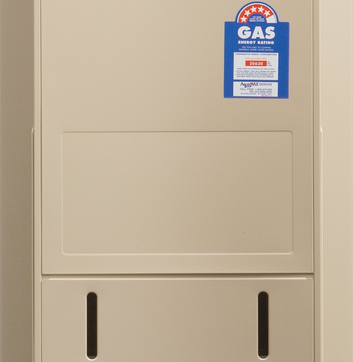 AquaMAX 155L Natural Gas Storage Hot Water System - Stainless Steel Tank, 5 Star, 50°C Preset - G340SS-NG