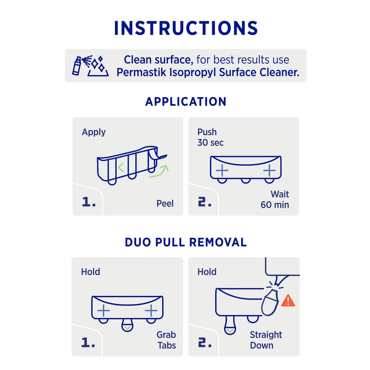Permastik Clear Self-Adhesive Utility Caddy, 1kg Capacity