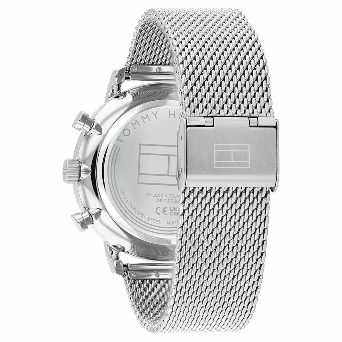 Tommy Hilfiger Legend Stainless Steel Mesh Wristwatch Mens 44mm Black Dial 1710708 — image 2