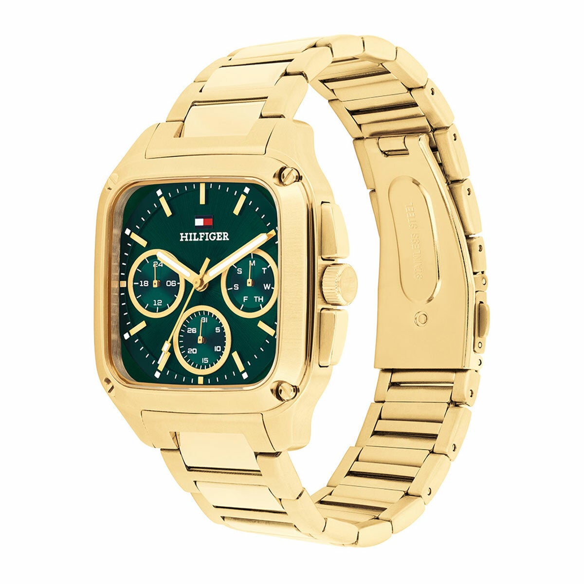 Tommy Hilfiger Herald Gold Plated Steel Wristwatch Mens Green Dial 39mm 1792223 — image 2