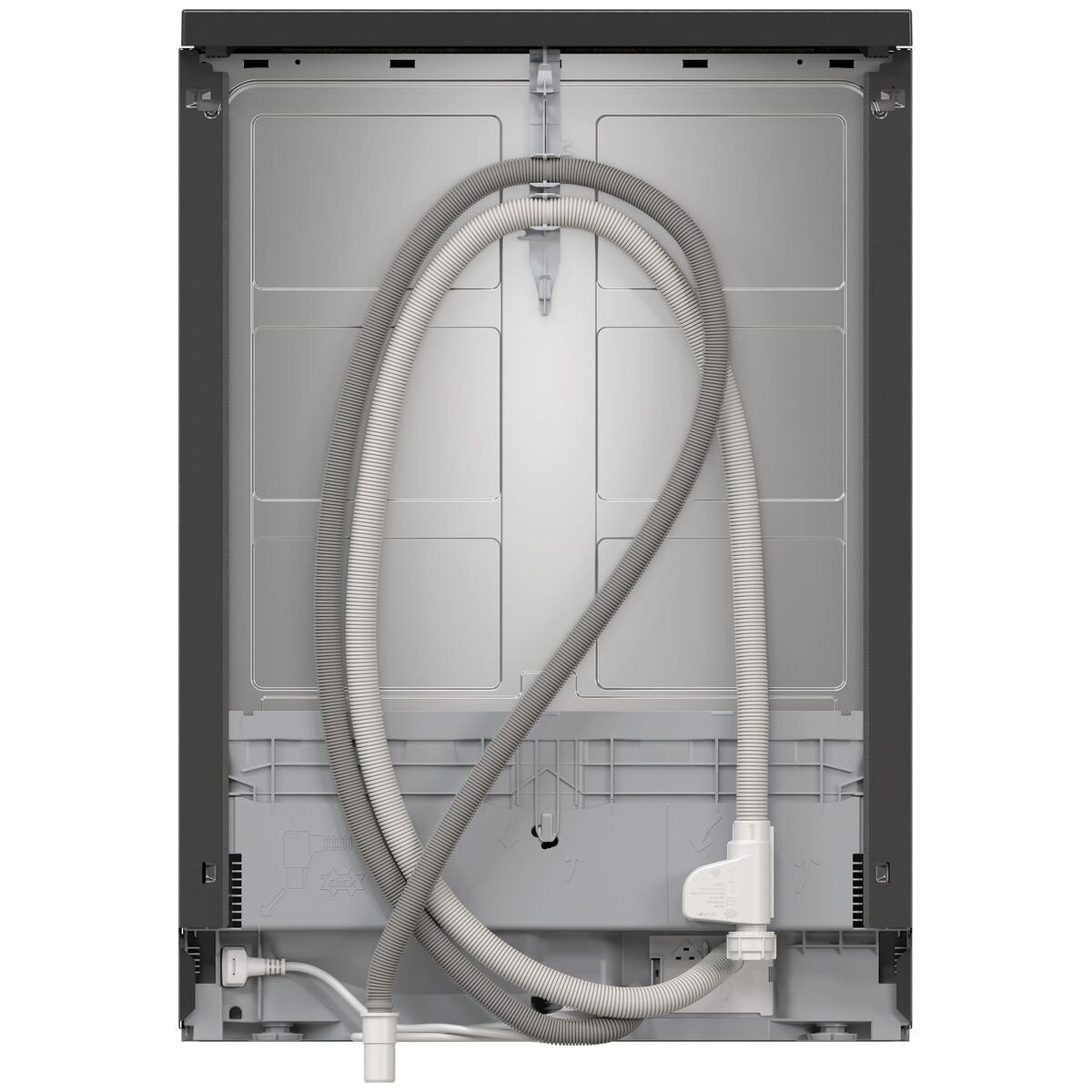 Bosch Series 4 60cm Freestanding Dishwasher - 14 Place Settings, Black Inox, VarioDrawer - SMS4HVB01A