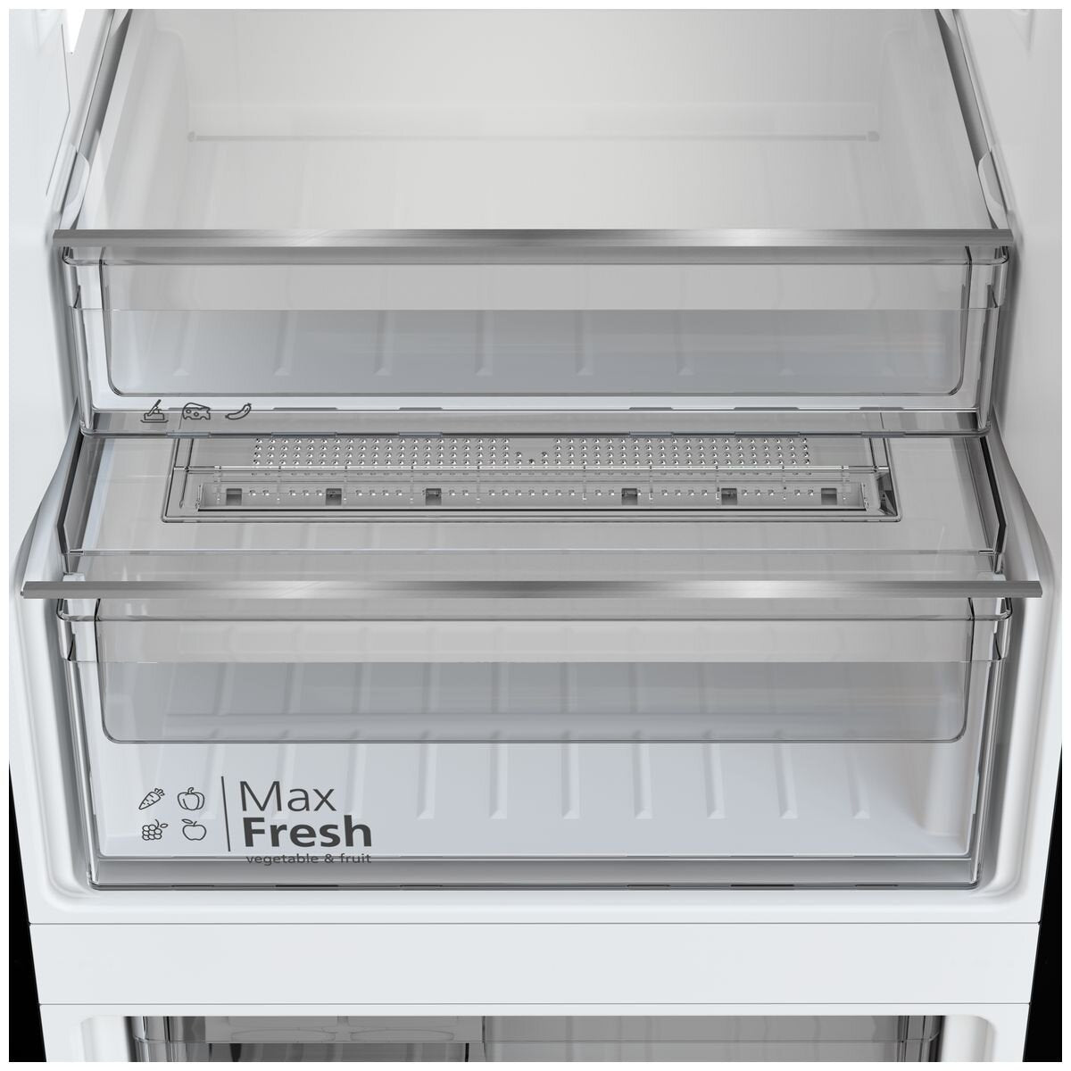 Hitachi 323L Bottom Mount Fridge - Pearl Steel, Dual Cooling System, Active Odour Filter - HRBN6340EXAU