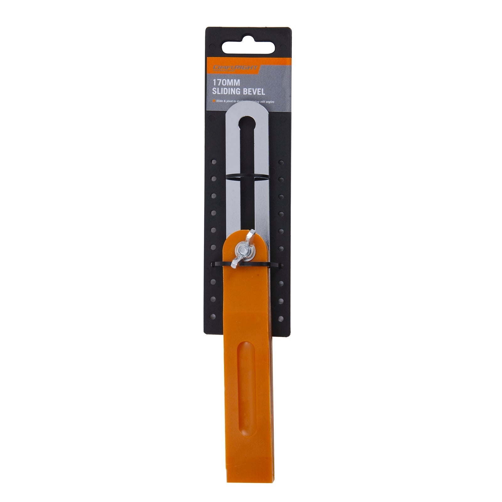 Craftright 170mm Sliding Bevel, Cast Iron Blade, Plastic Handle, Angle Marking