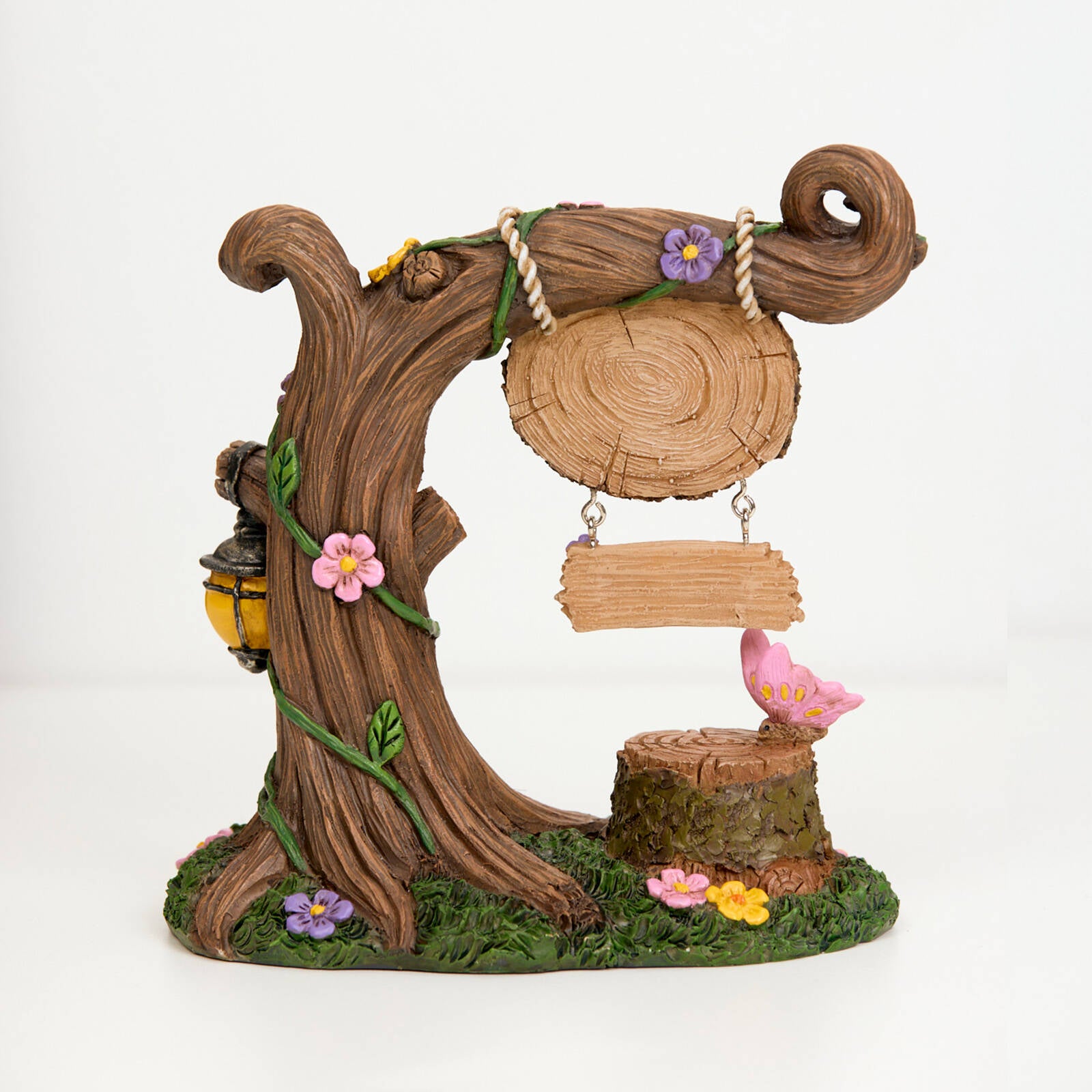 Resin Fairy Garden Sign Statue 110 x 170 x 175mm Outdoor Decor