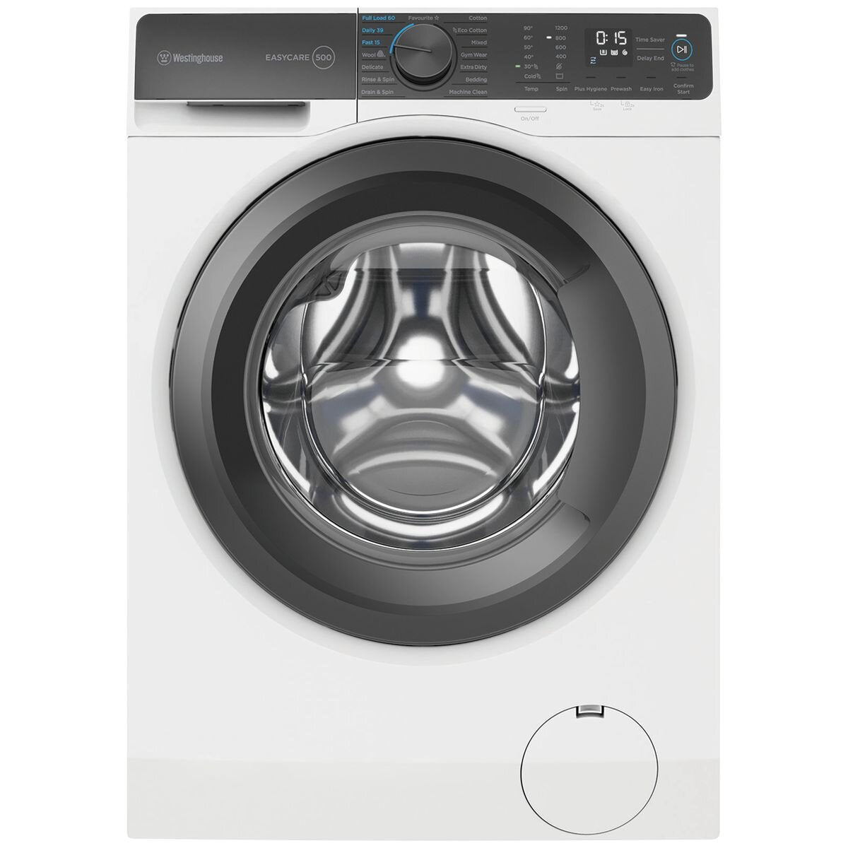 Westinghouse EasyCare 500 8kg Front Load Washing Machine - White, 1200rpm Spin - WWF8024M5WAS