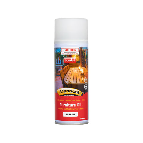 Bondall Monocel 300g Jarrah Furniture Oil Aerosol for Timber