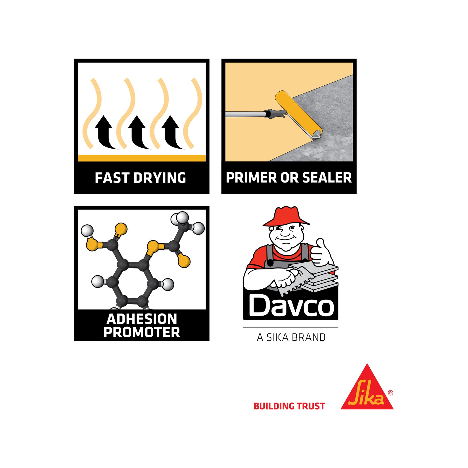 Davco Ultraprime 1L Surface Primer, Acrylic Liquid for Tile Adhesive & Waterproofing