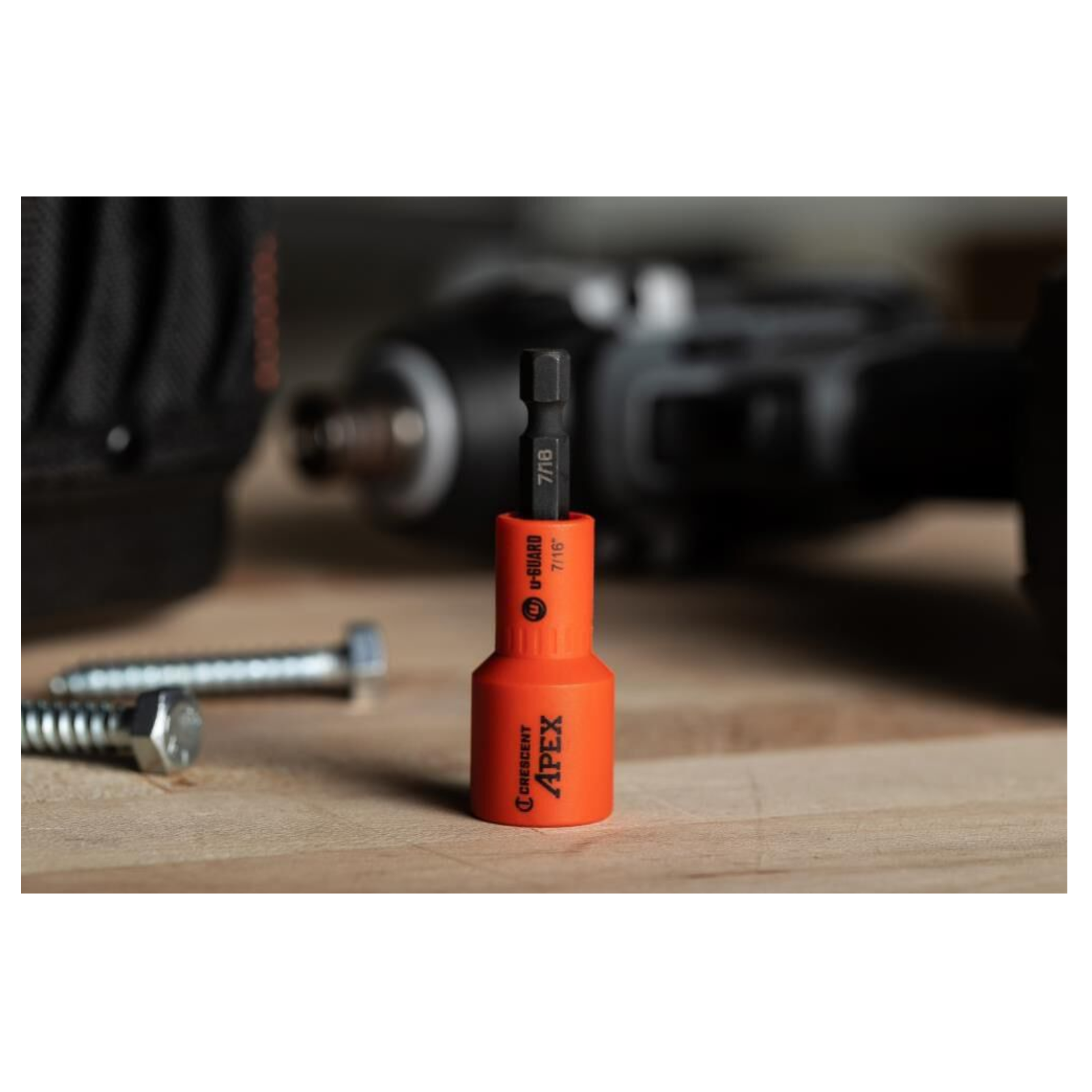 Crescent APEX u-GUARD Magnetic Nutsetter 7/16" Cr-Mo Covered Non-Marring