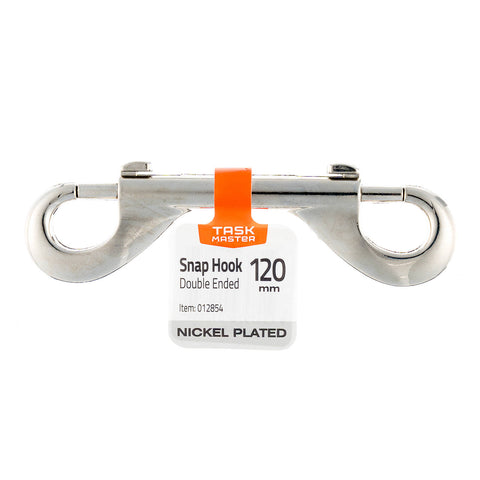 Taskmaster 9 x 90mm Nickel Double Ended Snap Hook