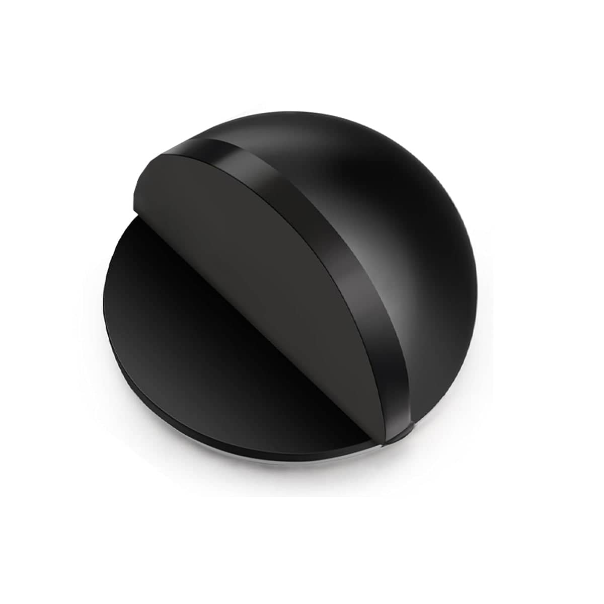 45 mm Round Floor Mount Door Stop Rubber Bumper Wall Protector - Black