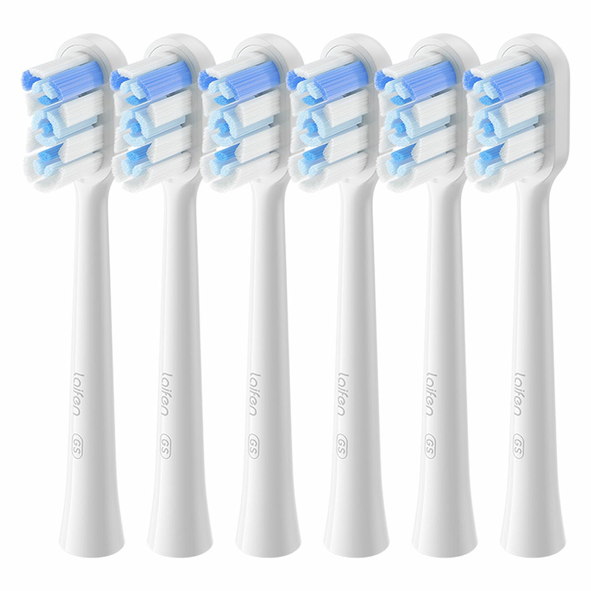 Laifen 6 Pack Blue Super Clean Electric Toothbrush Heads Universal