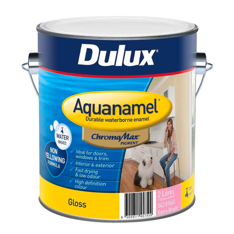 Dulux Aquanamel Gloss - 2L - Water Based Acrylic - Non-Yellowing Finish - SuperSaverAU - view 1