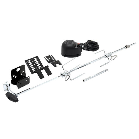 Broil King Deluxe Universal Rotisserie Kit - Motor, Spit Rod and Spit Forks, Stainless Steel - 66009