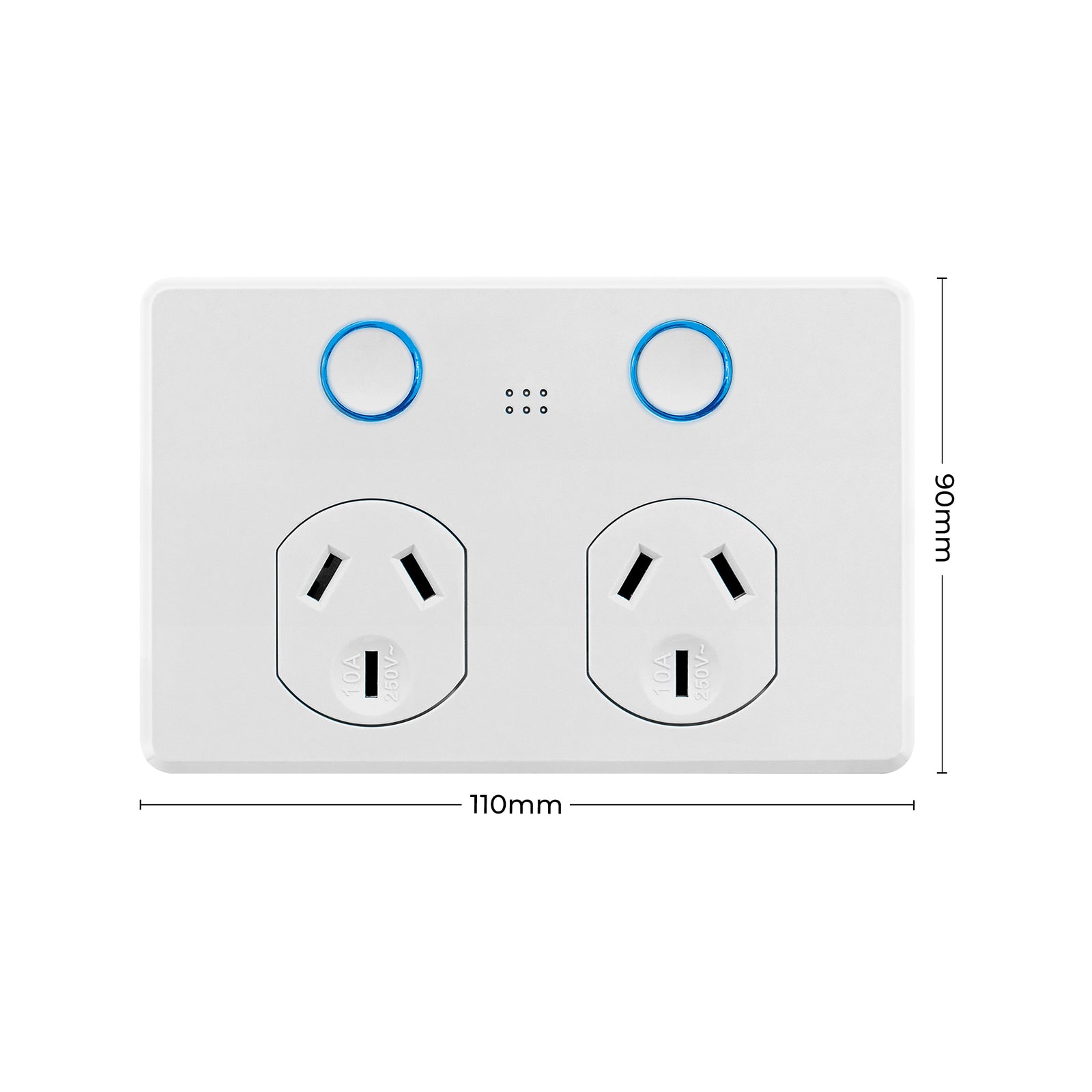 DETA Grid Connect Smart Double Touch Power Point, White Gloss 6922HA
