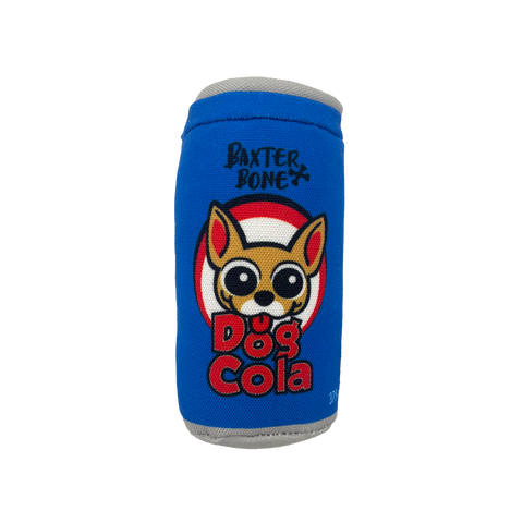 Baxter Bone Cola Soda Can Plush Dog Toy - Squeaker & Crinkle