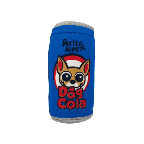 Baxter Bone Cola Soda Can Plush Dog Toy - Squeaker & Crinkle