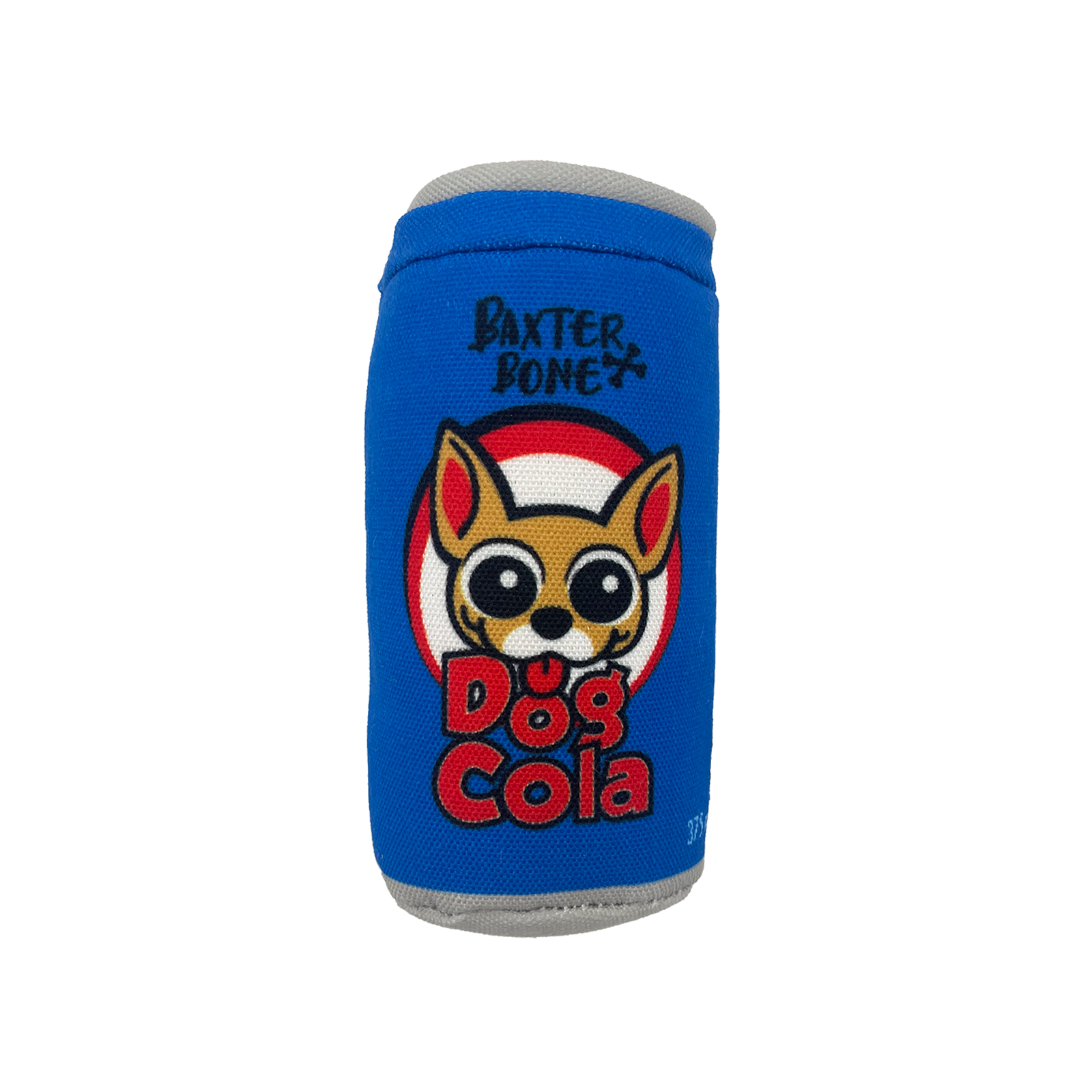 Baxter Bone Cola Soda Can Plush Dog Toy - Squeaker & Crinkle