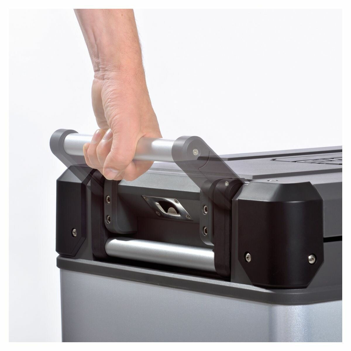 myCOOLMAN 73L portable fridge - Reversible door, USB port, Bluetooth app - Grey - CCP73