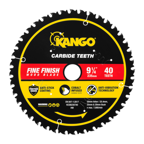 Kango 235mm 40T Wood Mitre Saw Blade - Fast Cuts in Timber, Framing & Plywood