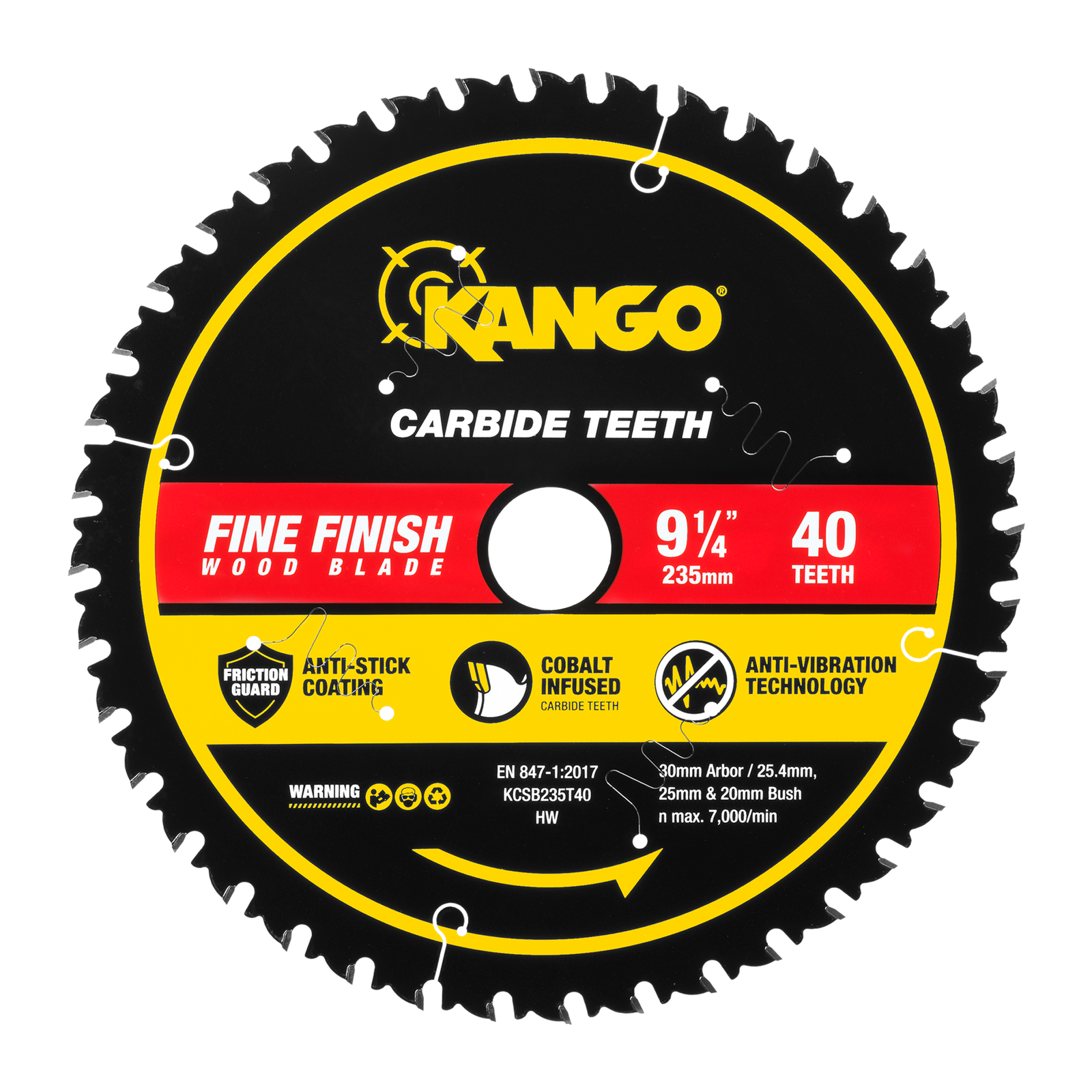 Kango 235mm 40T Wood Mitre Saw Blade - Fast Cuts in Timber, Framing & Plywood