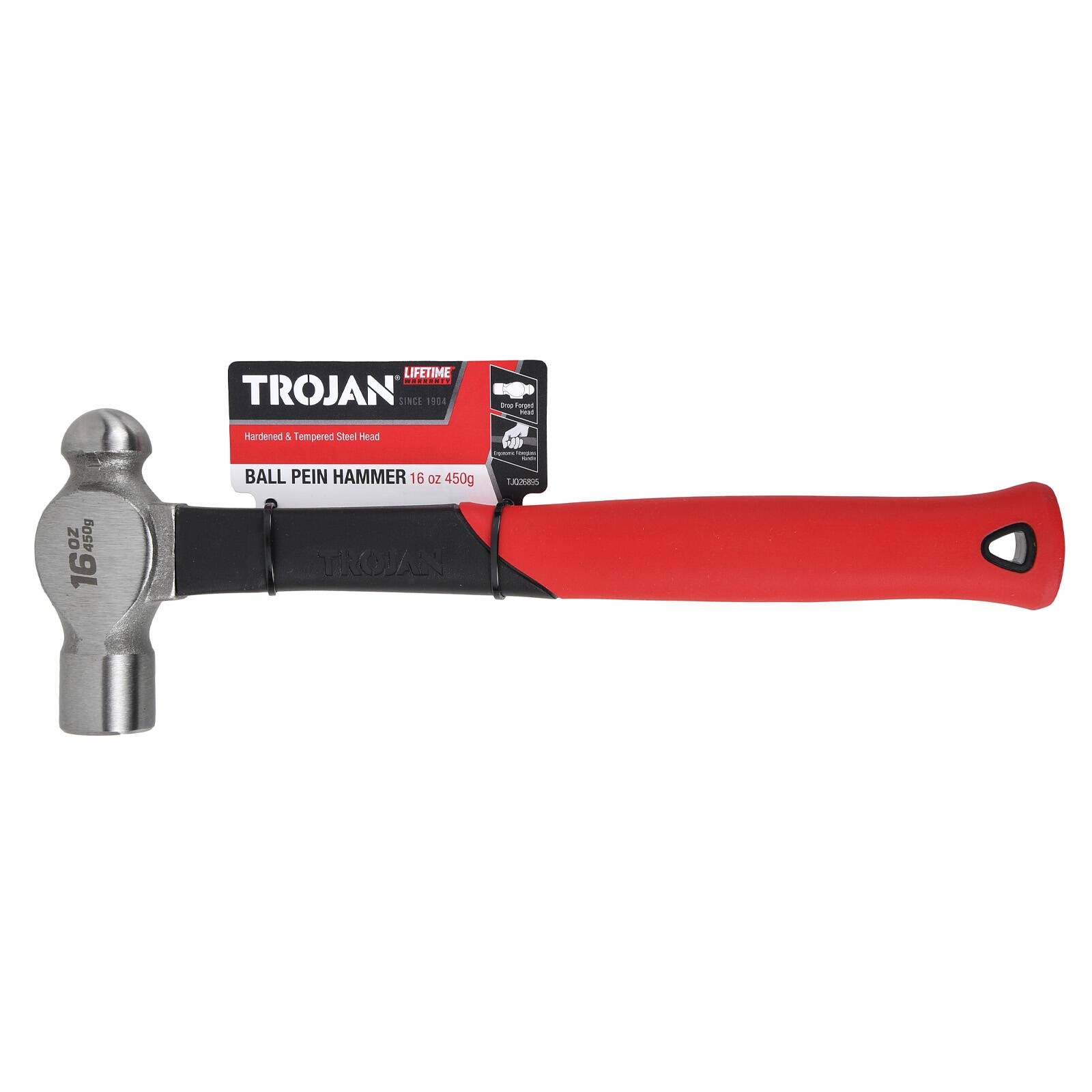 Trojan 16oz (450g) Fibreglass Ball Pein Hammer