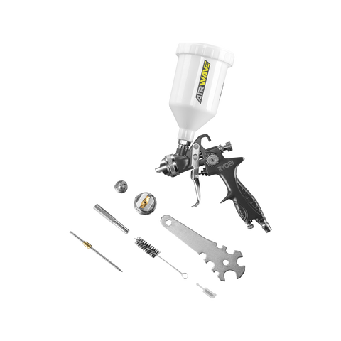 Ryobi Airwave Gravity Spray Gun 1.3mm/1.4mm Tip 50.8psi