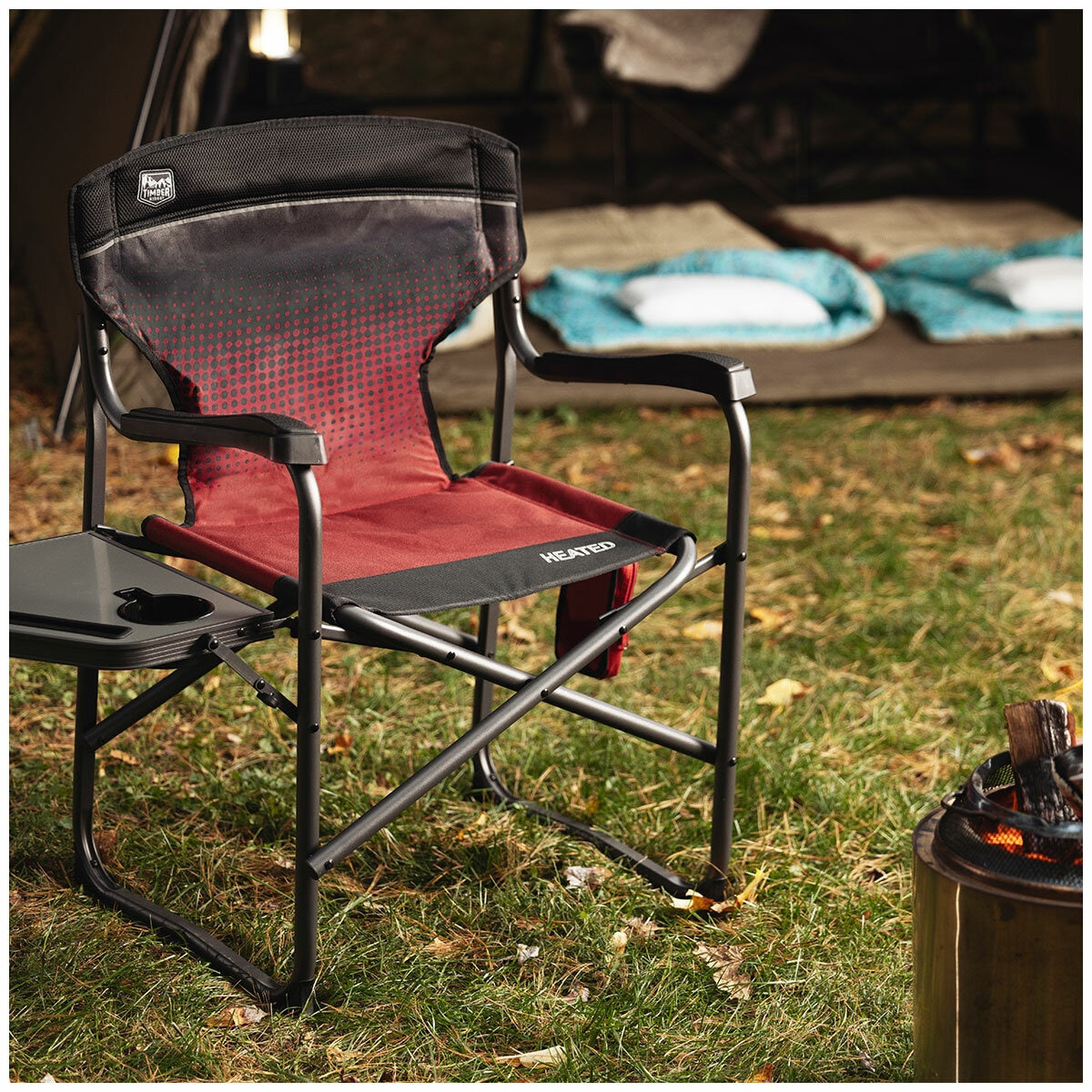Timber Ridge Heated Director's Chair With Side Table