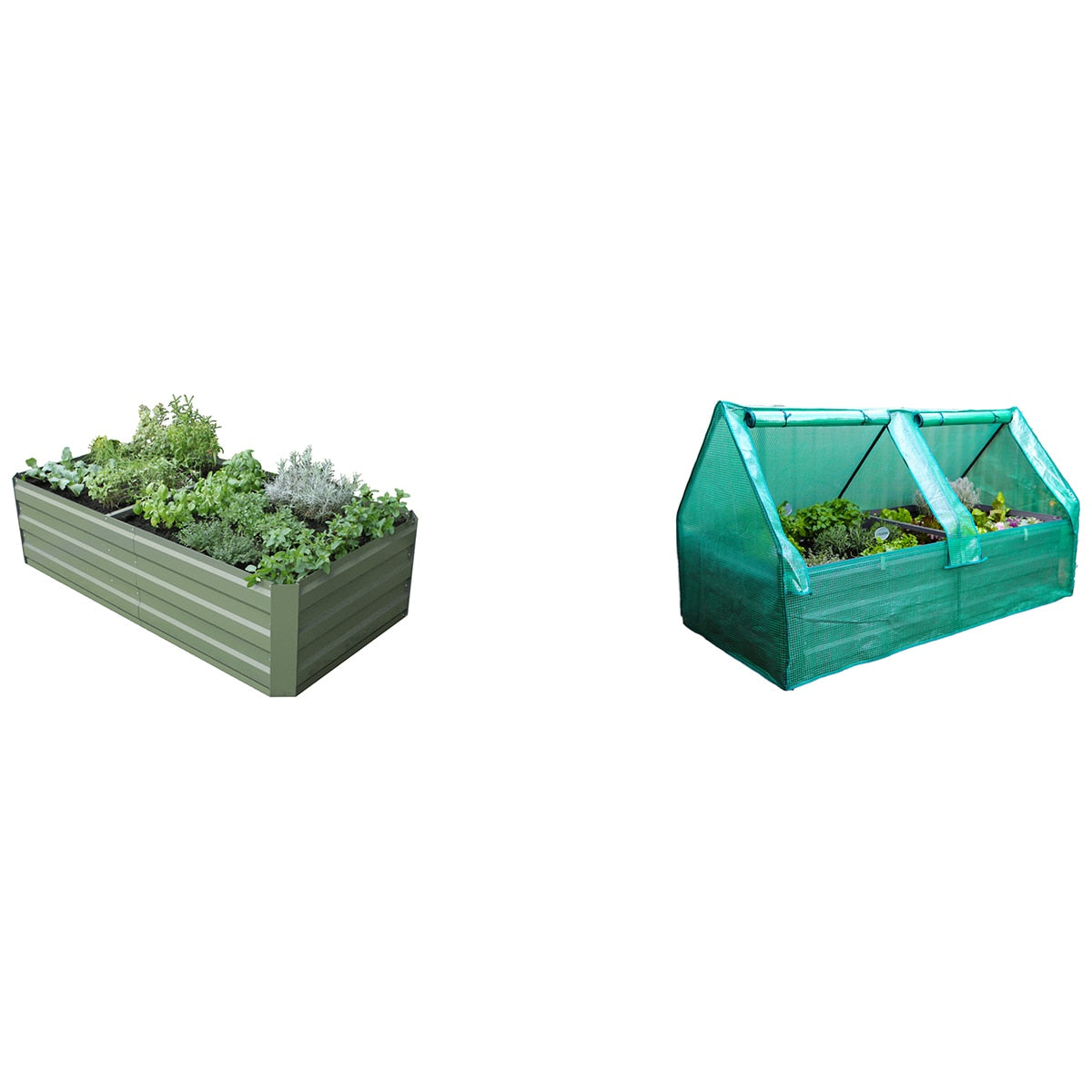 Greenlife Large Garden Bed And Greenhouse Cover 180 x 90 x 45cm Eucalyptus - SuperSaverAU - view 1