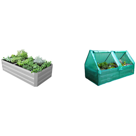 Greenlife Large Garden Bed And Greenhouse Cover 180 x 90 x 45cm White - SuperSaverAU - view 1