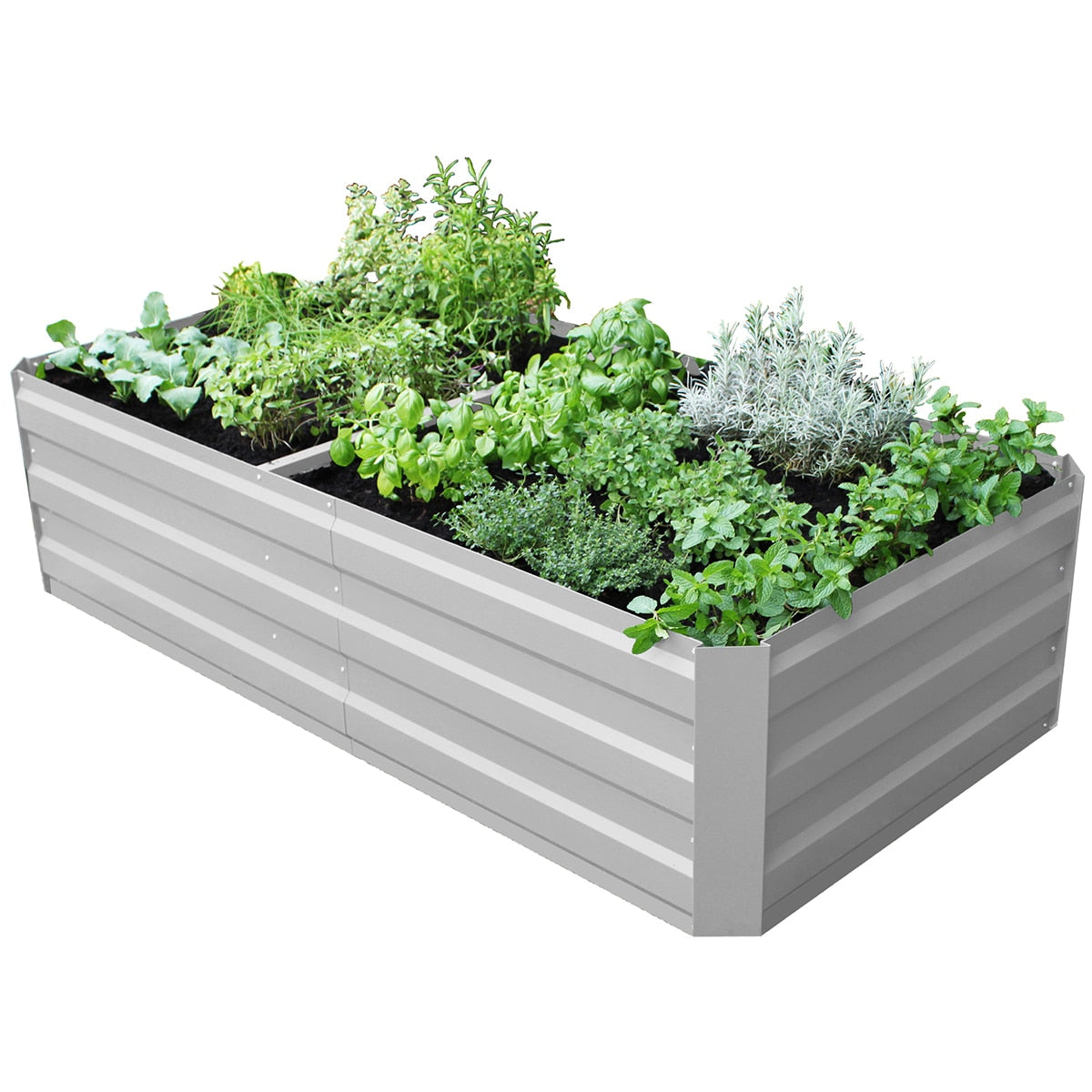 Greenlife Large Garden Bed 180 x 90 x 45cm White - SuperSaverAU - view 1