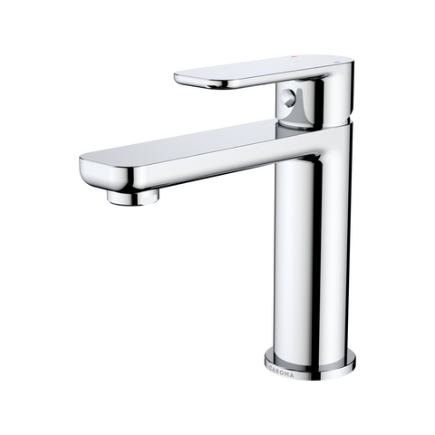 Caroma Luna Basin Mixer, Polished Chrome, WELS 6 Star 4.5L/min, Lead-Free Brass
