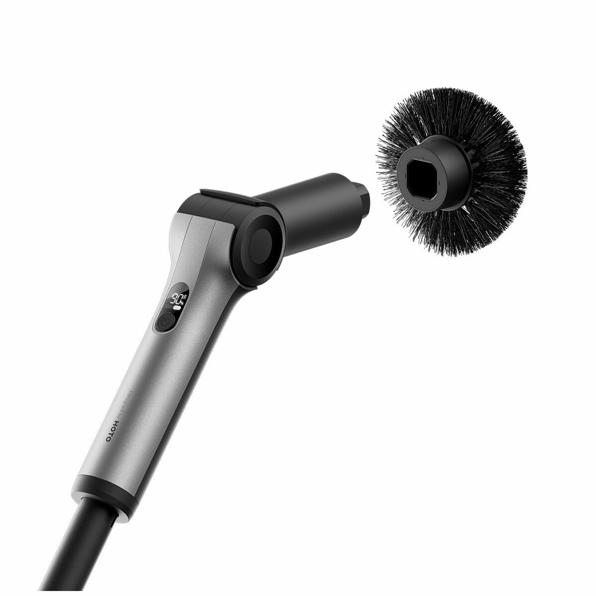 HOTO Flexi Cordless Electric Cleaning Brush 1443mm Extension Pole 8 Heads QWQJA08 — image 2