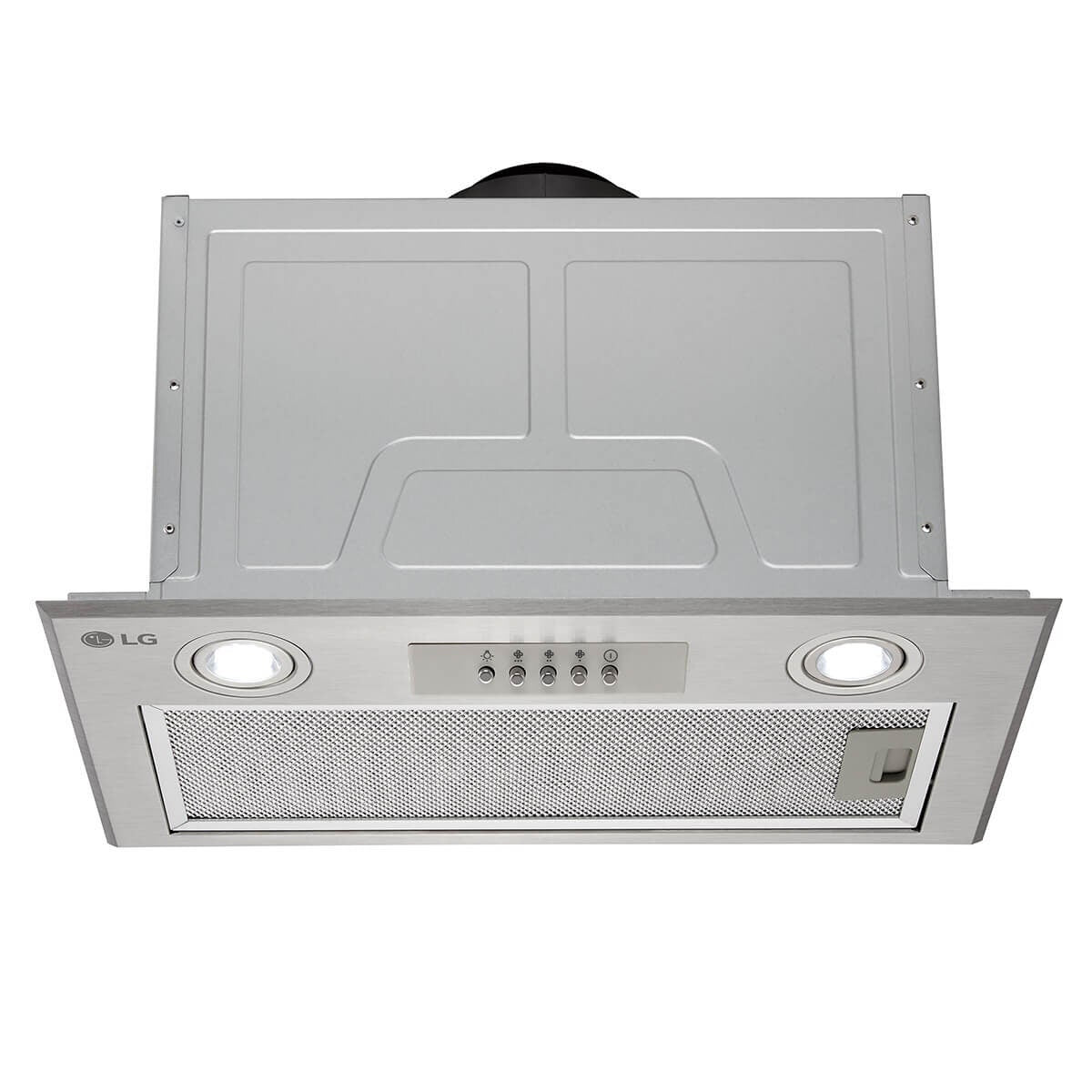 LG 52cm undermount rangehood - 610m³/h extraction, 3 fan speeds, LED lighting, stainless steel - BR605IU1S