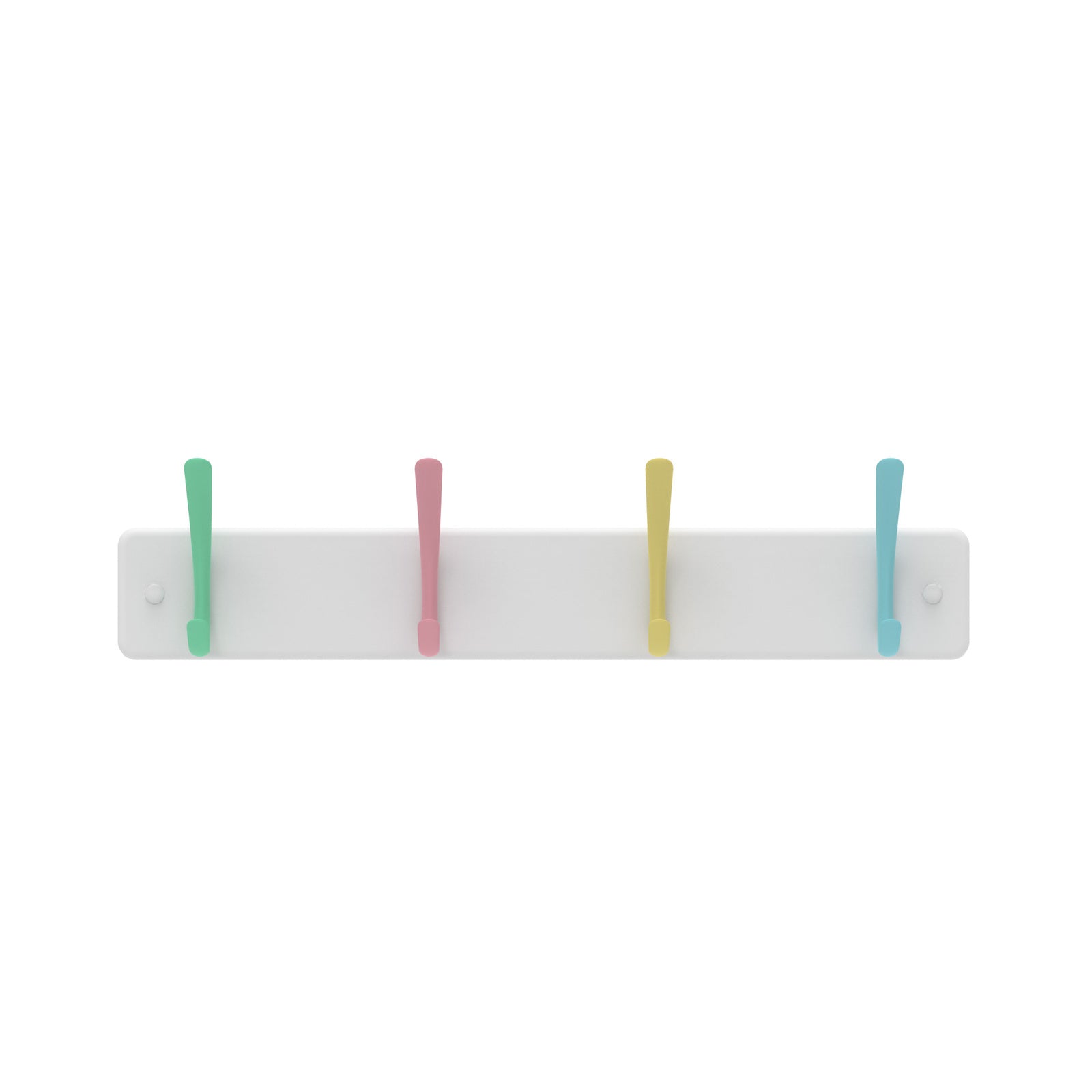Mode White Hat and Coat Rack 4 Pastel Hooks