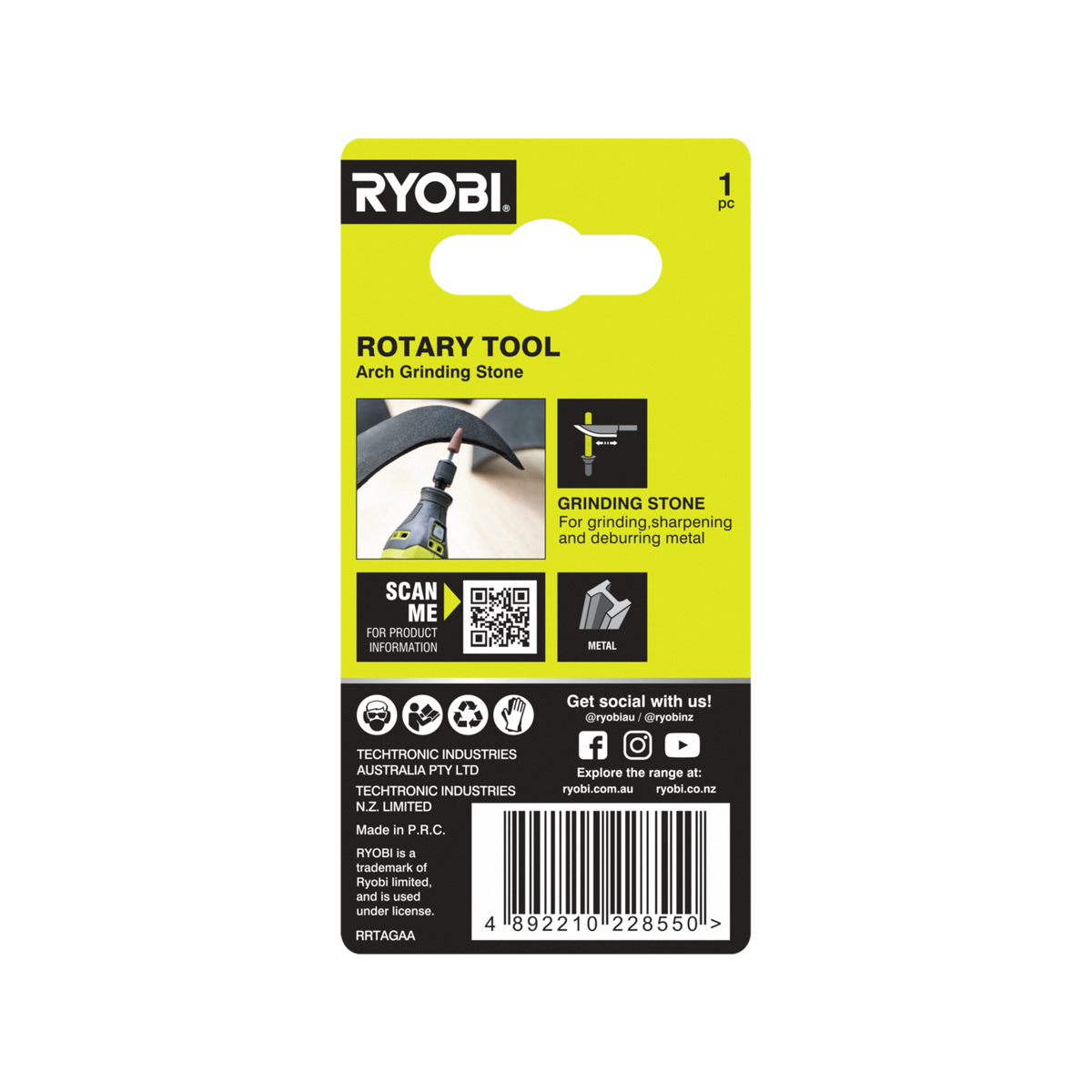 Ryobi 9.5mm Rotary Arch Grinding Stone